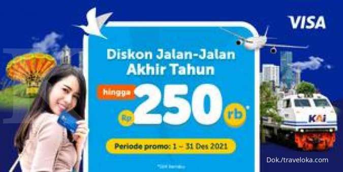 Promo Kartu Kredit Visa, Diskon Semua Produk Traveloka hingga Rp 250.000