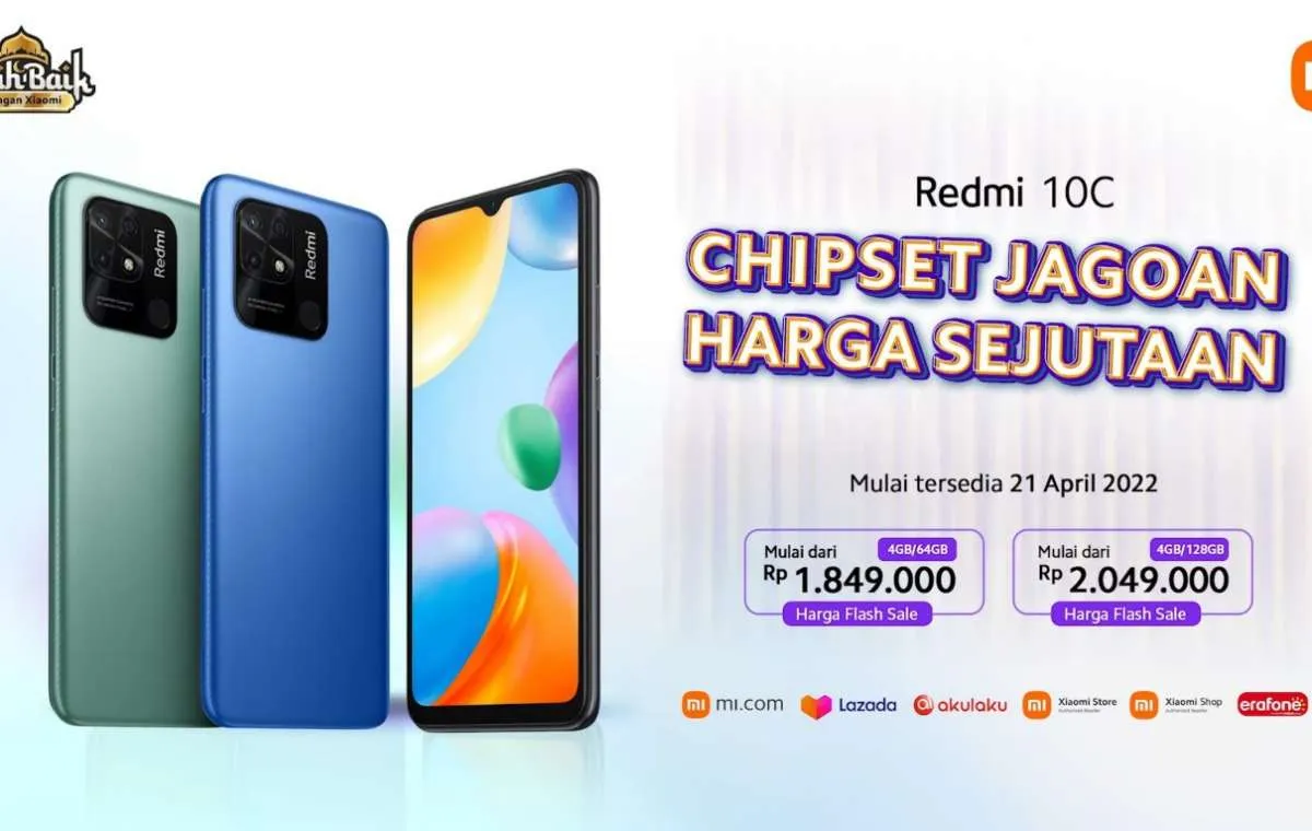 Daftar Harga HP Redmi 10C Resmi Terbaru, Versi Terendah Hanya Rp 1 Jutaan