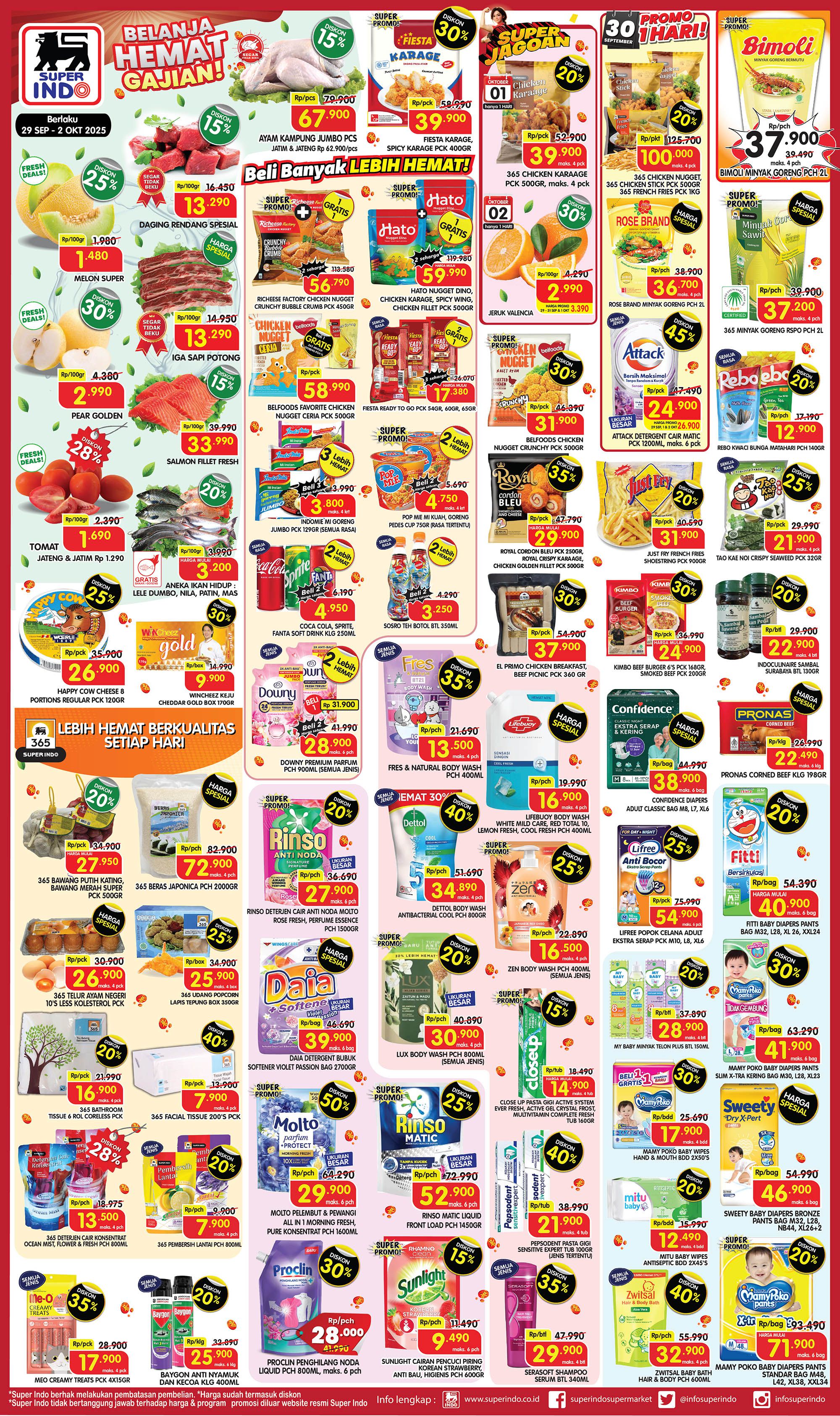 Promo Superindo Weeday 29 September-2 Oktober 2025
