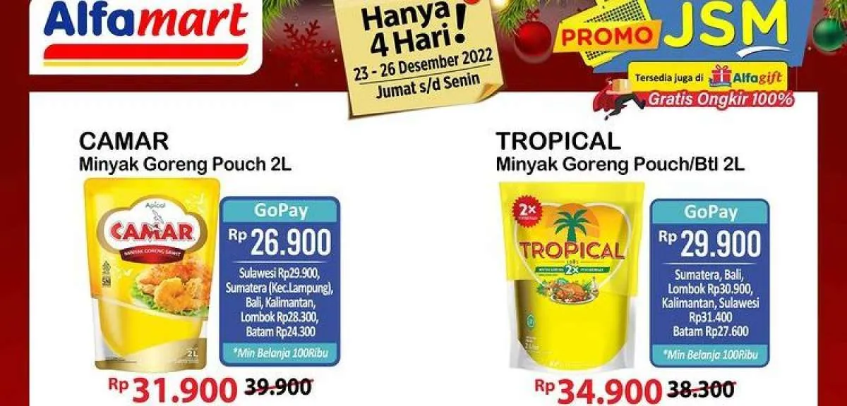 Katalog Harga Promo JSM Alfamart Hari Ini 25 Desember 2022, Minyak Goreng Lebih Murah