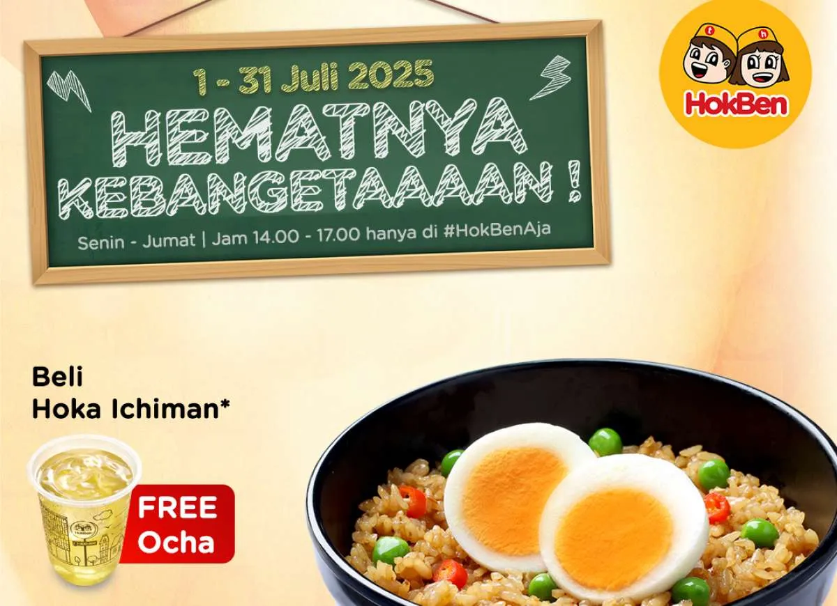 Promo HokBen Hematnya Kebangetan Tiap Senin-Jumat, Hoka Ichiman Cuma Rp 10.000