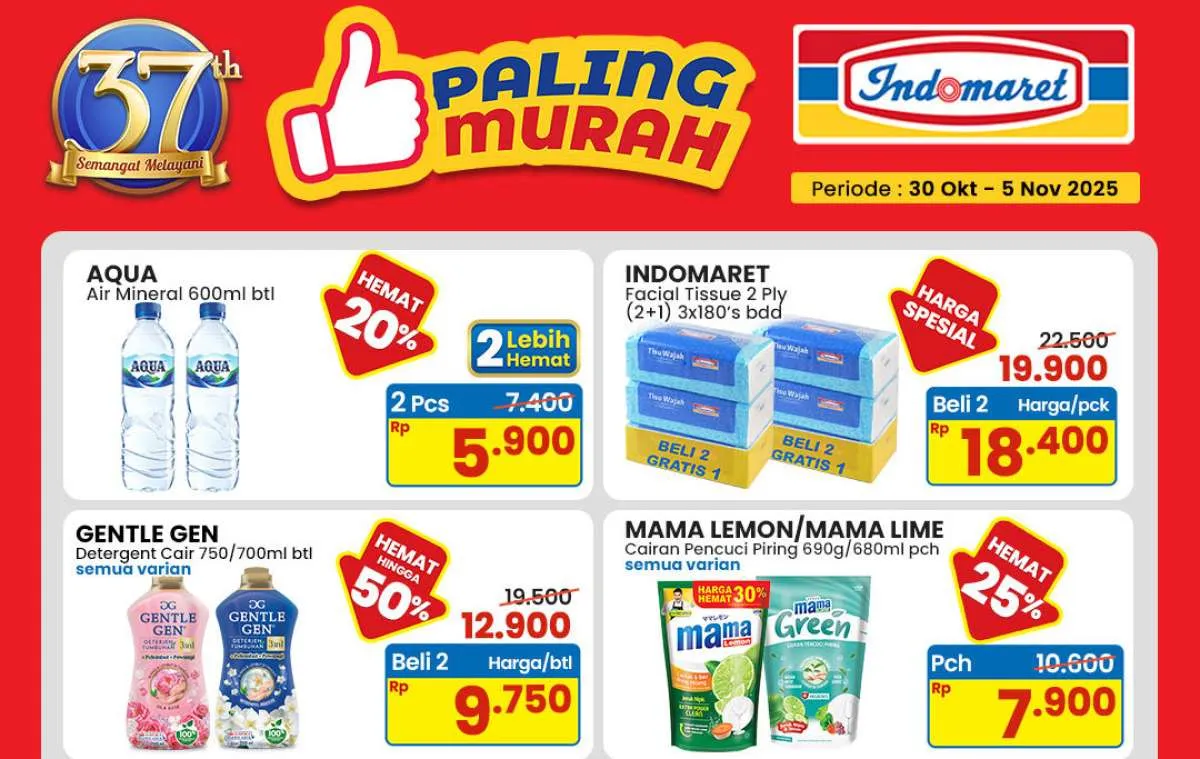 Promo Indomaret Paling Murah Akhir Oktober 2025, Gentle Gen Diskon Sampai 50%