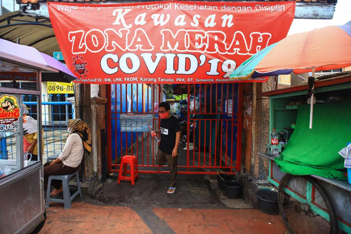 Kasus Covid-19 turun, daerah zona merah corona di Indonesia tinggal hitungan jari