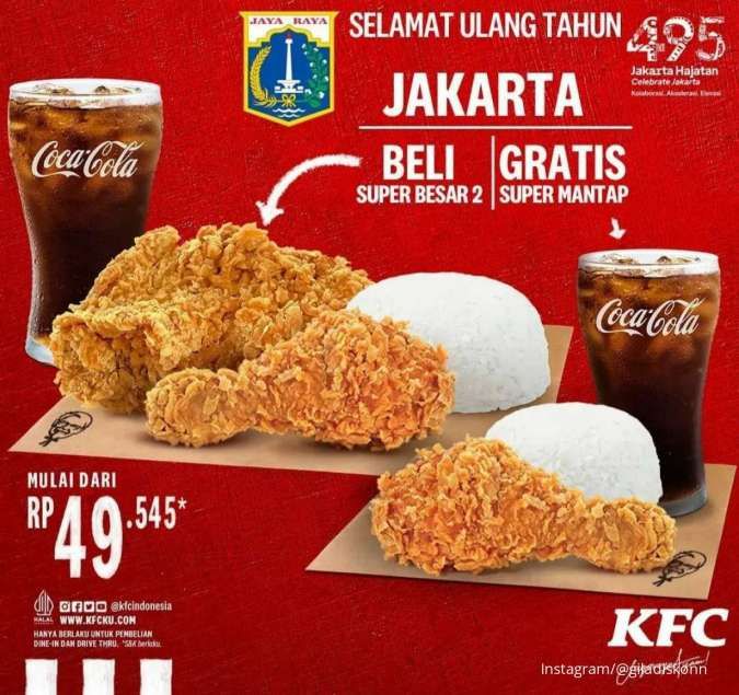 Promo KFC HUT Jakarta ke-495