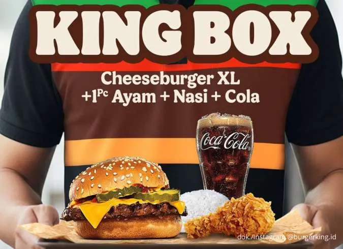 Cheeseburger + Ayam + Nasi + Cola, Semua Ada di Promo King Box dari Burger King