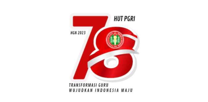 Download Logo HUT PGRI 2023 ke 78, Transformasi Guru Wujudkan Indonesia Maju