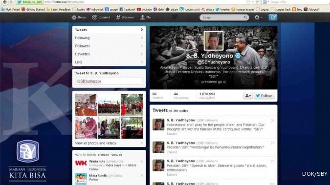 Anas hadir di KPK, Twitter SBY singgung korupsi