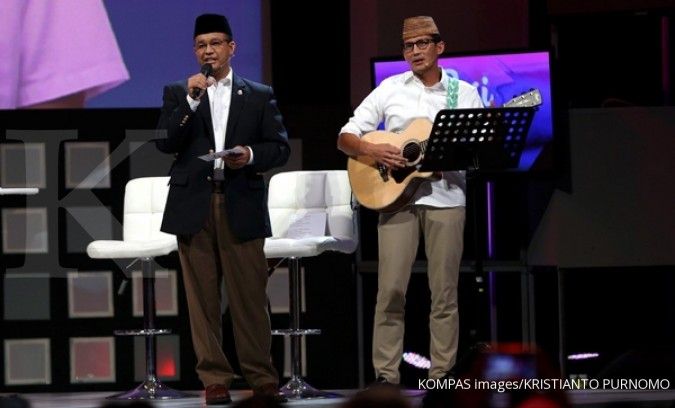 Dana kampanye, Sandi Rp 34 M Anies Rp 400 juta