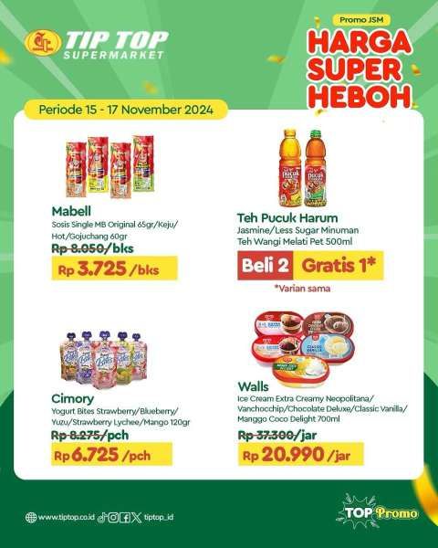 Promo JSM Tip Top Weekend 15-17 November 2024