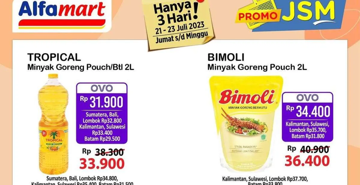Katalog Harga Promo JSM Alfamart 21-23 Juli 2023, Promo Minyak Goreng Hemat