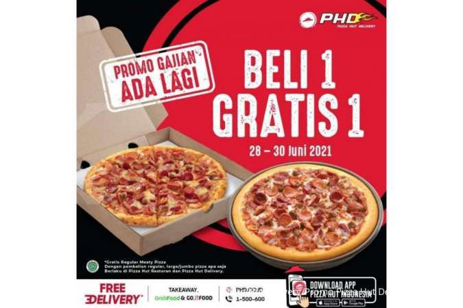 Promo Pizza Hut Delivery hari ini 29 Juni 2021: Beli 1 gratis 1 pizza!