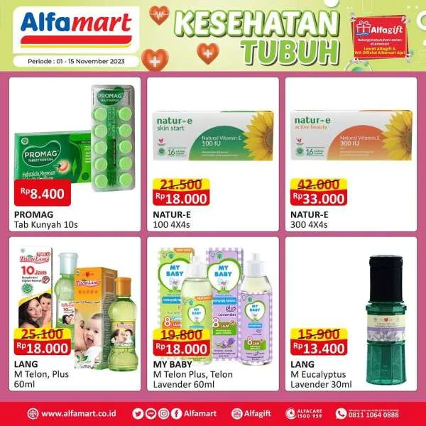 Promo Alfamart Kesehatan Tubuh Periode 1-15 November 2023