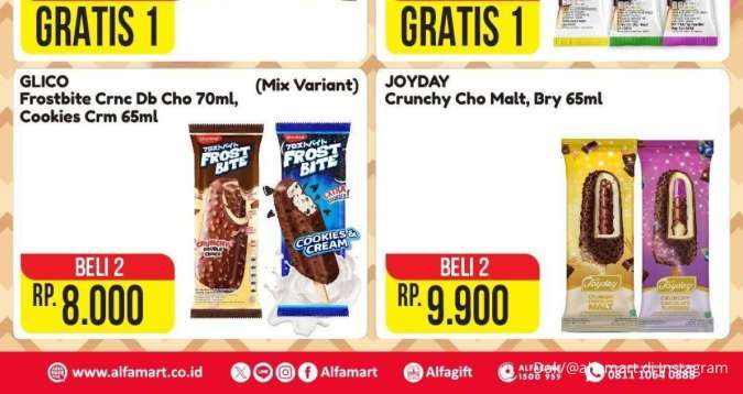 Promo Alfamart Carnaval Ice Cream, Es Krim Beli 2 Harga Spesial di Awal Tahun 2025