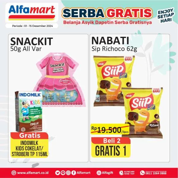 Promo Alfamart Serba Gratis Periode 1-15 Desember 2024