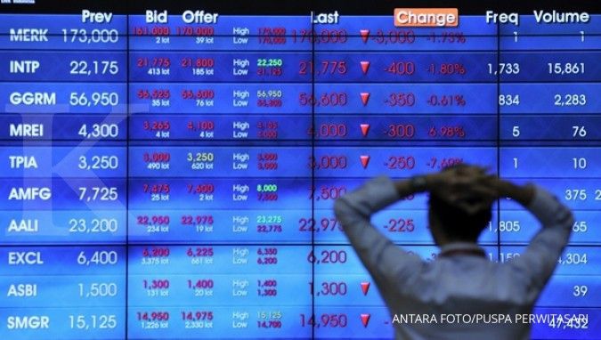 IHSG ditutup melemah 22 poin 