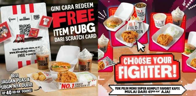 Promo KFC Terbaru, Free Item PUBGM & Paket Super Komplit Hanya Rp 40.000