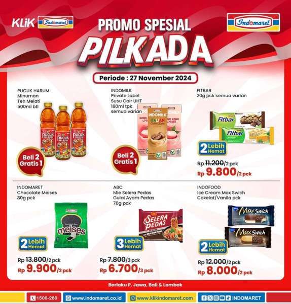 Promo Pilkada di Indomaret 27 November 2024