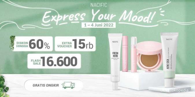 Promo Skincare dan Makeup Nacific Diskon Hingga 60%, Berlaku 1-4 Juni 2022