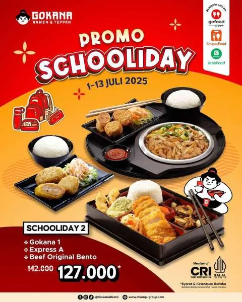 Promo Gokana Schooliday 2 Juli 2025