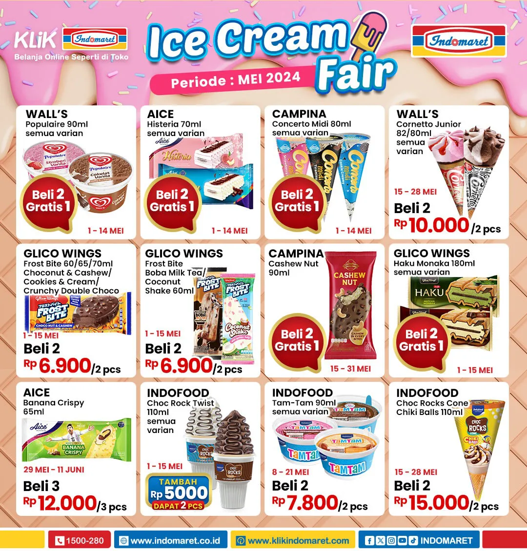 Promo Indomaret Ice Cream Fair Periode Mei 2024