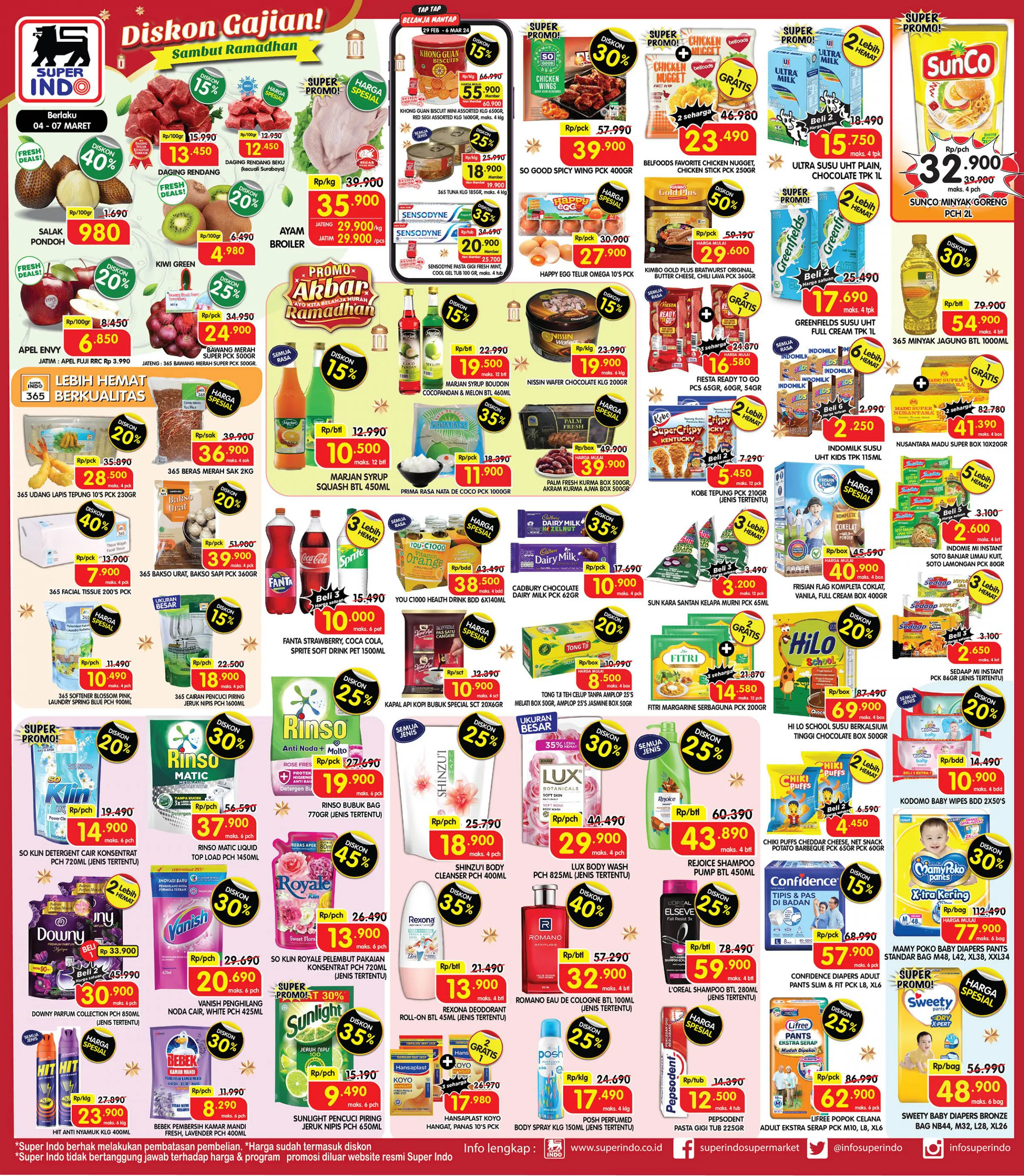 Promo Superindo Weekday Periode 4-7 Maret 2024