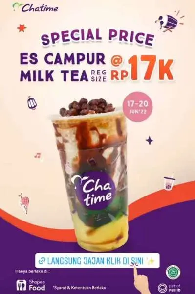 Promo Chatime Rp 17.000