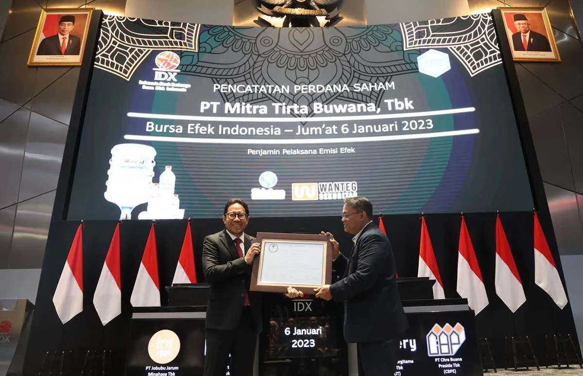 Resmi Debut di BEI, Saham Mitra Tirta Buwana (SOUL) Anjlok 10%