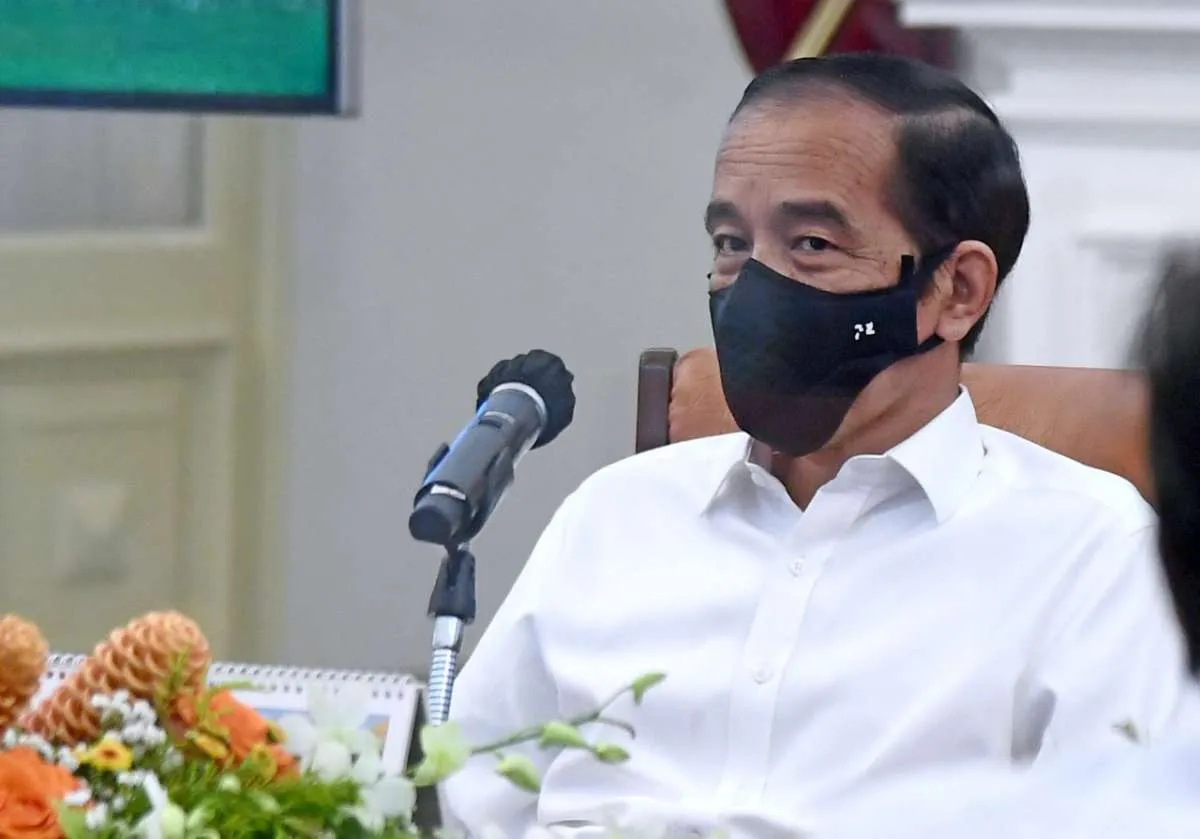 Jokowi tetap beraktivitas di Istana, meski ada demonstrasi tolak UU Cipta Kerja