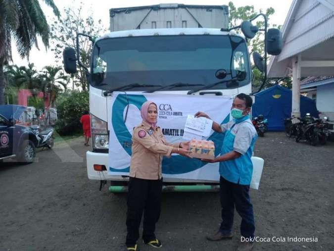 Dukung Proses Pemulihan Pasca Gempa Sulawesi Barat, Coca-cola Amatil Indonesia Serahkan Bantuan Produk Minuman