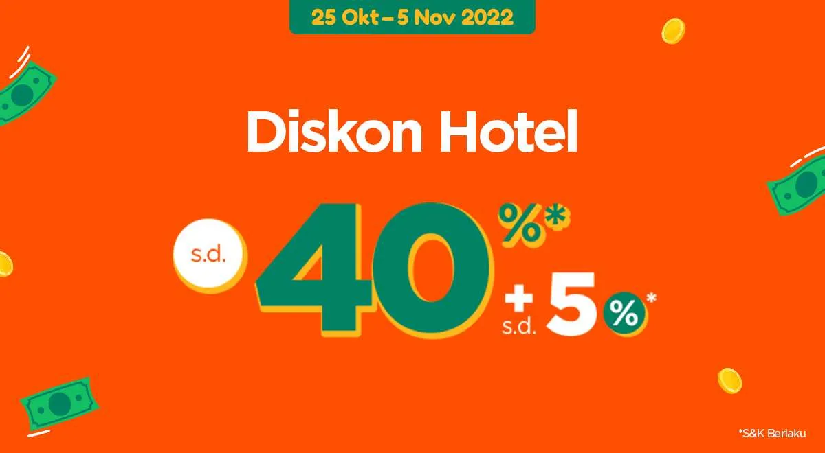 Promo PegiPegi Gajian Sampai 5 November 2022, Diskon Hotel 40% + 5%