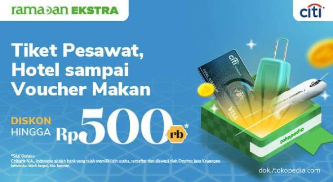 Promo Kredit Citibank 21 Mar – 1 Mei 2022, Diskon Kebutuhan Traveling s.d Rp500.000