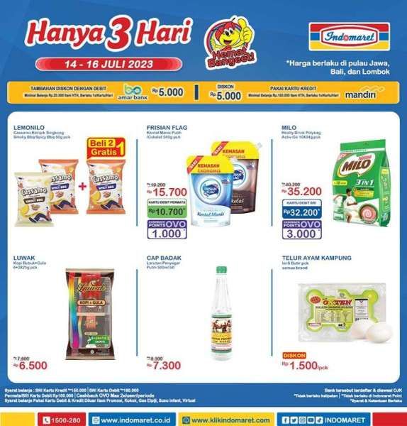 Katalog Harga Promo JSM Indomaret 14-16 Juli 2023