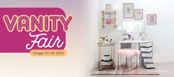 Promo Informa Vanity Fair, Aneka Meja Rias Diskon 50%