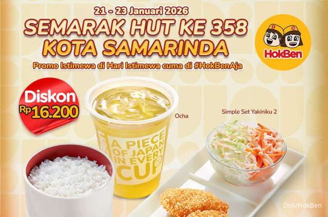 Promo HokBen 21-23 Januari 2026, Diskon Rp 16.200 HUT Kota Samarinda