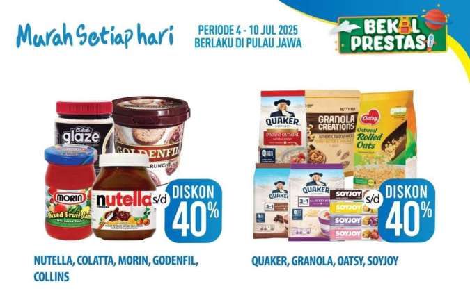 Promo JSM Hypermart Weekend Periode 4-7 Juli 2025, Nutella-Goldenfil Diskon s/d 40%