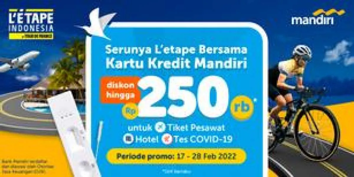 Promo Kartu Kredit Mandiri, Diskon Berbagai Produk Traveloka s.d Rp250.000