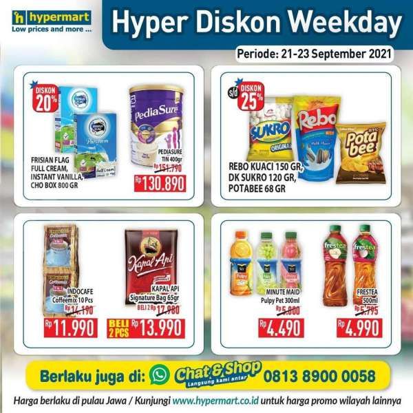 Manfaatkan Katalog Promo Hypermart Hyper Diskon Weekday Periode 21-23 September 2021