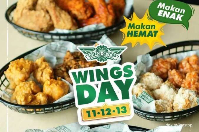 Promo Wingstop Terbaru 11-13 Januari 2023, Paket Wings Day Serba Rp 25.000