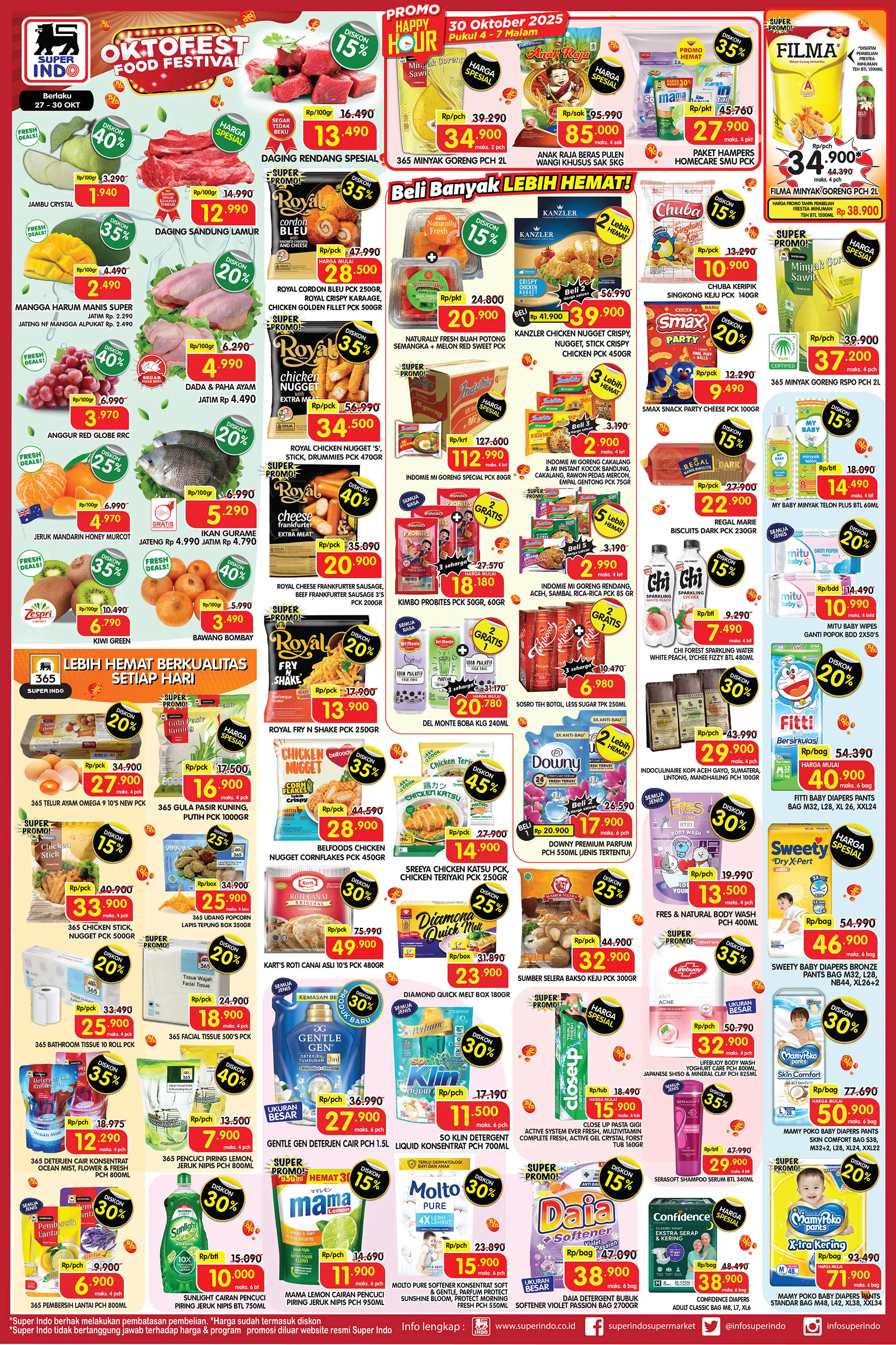 Promo Superindo Weekday Periode 27-30 Oktober 2025
