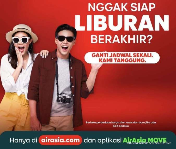 Promo Baru AirAsia Move, Gratis Biaya Ubah Jadwal Penerbangan