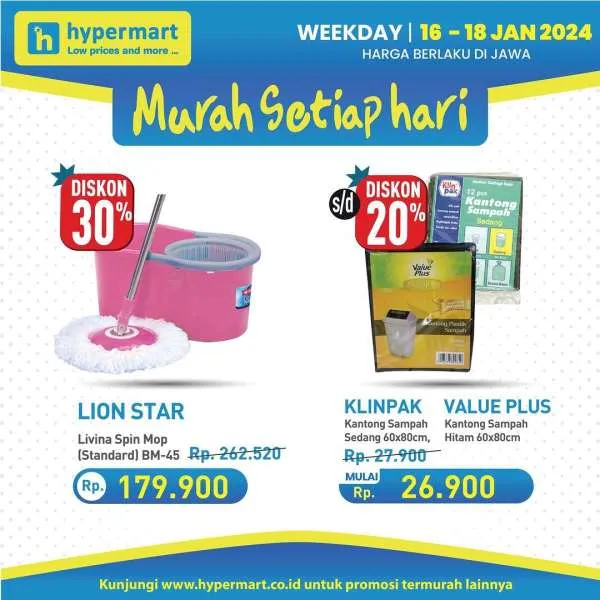 Promo Hypermart Hyper Diskon Weekday Periode 16-18 Januari 2024