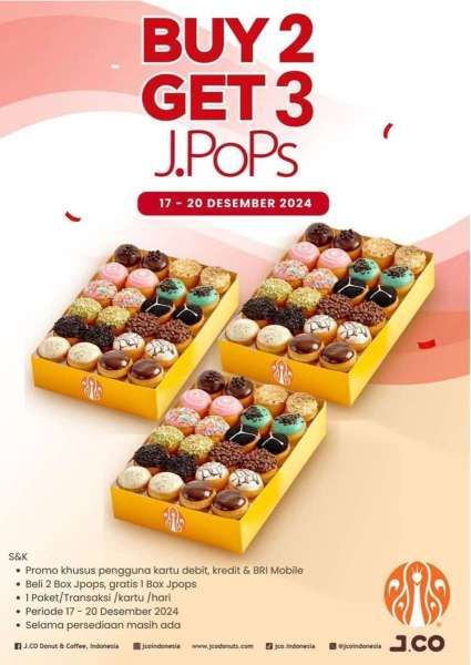 Promo J.CO dengan BRI 17-20 Desember 2024