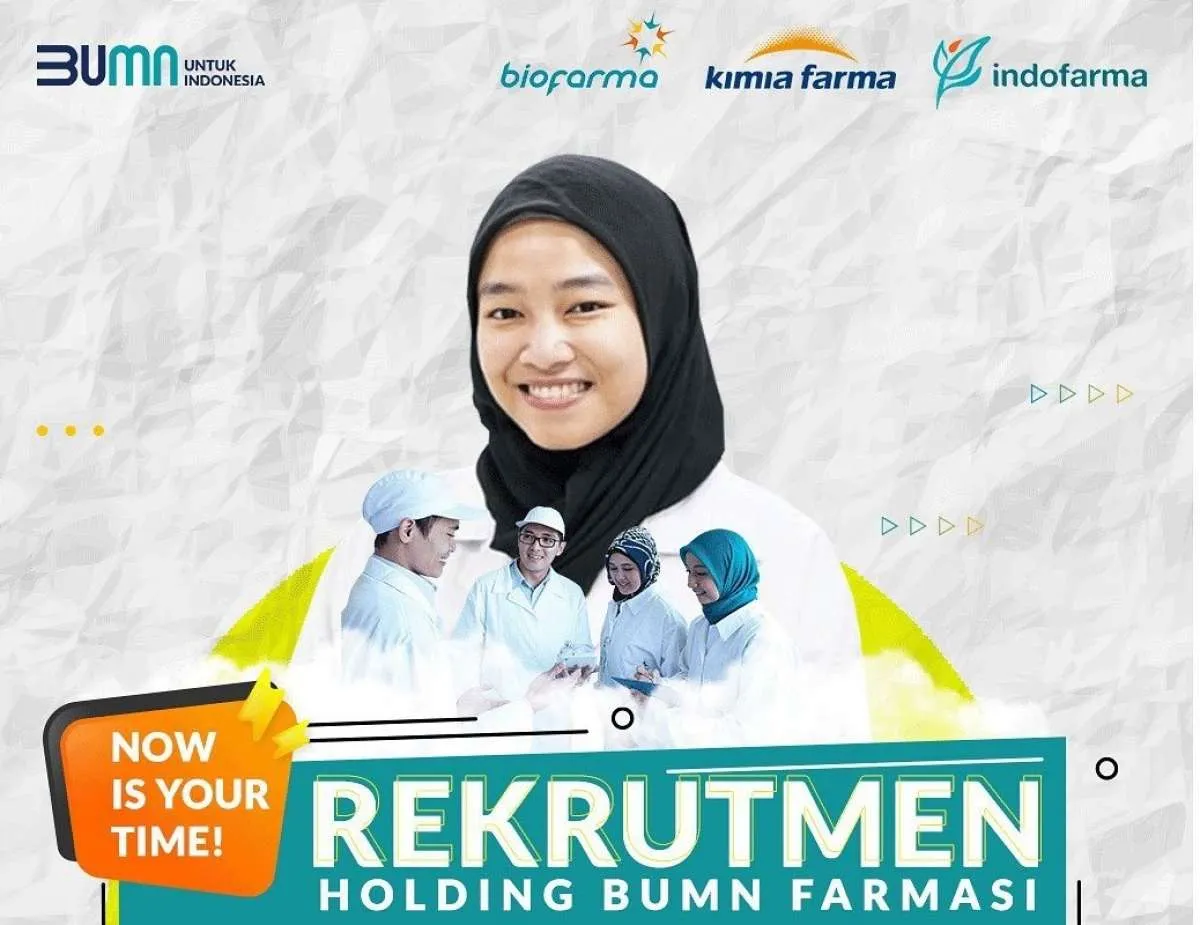 Terbaru! Lowongan kerja di Holding BUMN farmasi 2021 dibuka untuk minimal lulusan SMA
