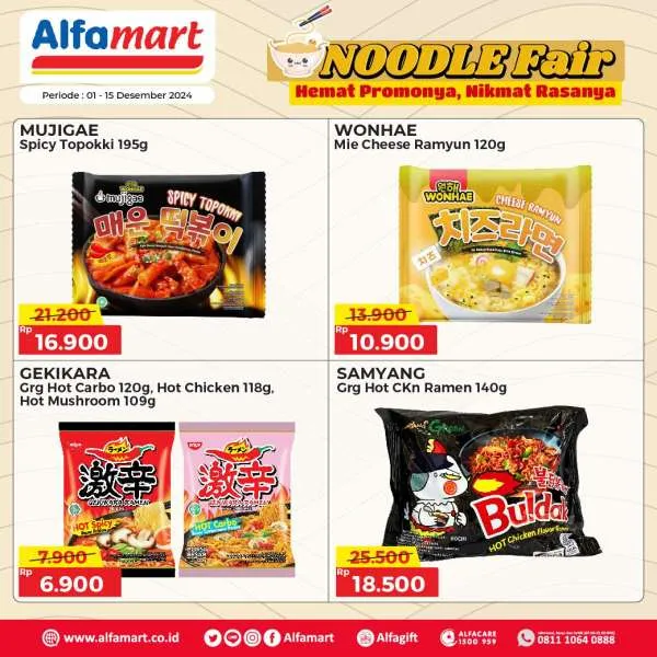Promo Alfamart Noodle Fair Periode 1-15 Desember 2024
