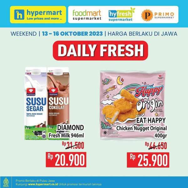 Promo JSM Hypermart 13-16 Oktober 2023, Hyper Diskon Weekend  Daily Fresh