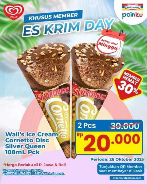 Promo Es Krim di Indomaret 26 Oktober 2025