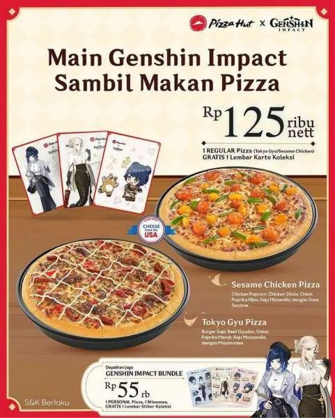 Promo Pizza Hut x Genshin Impact 