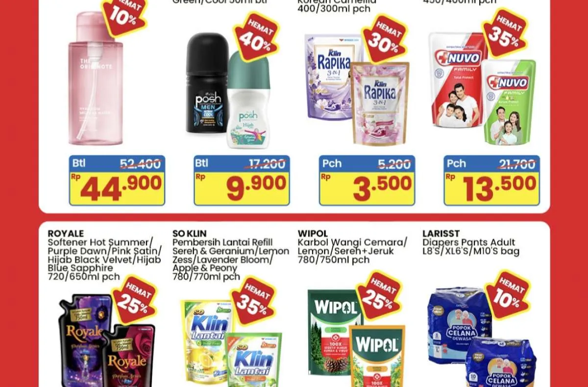 Promo JSM Indomaret Periode 13-15 Juni 2025, Mama Lemon-Nuvo Cair Diskon s/d 35%