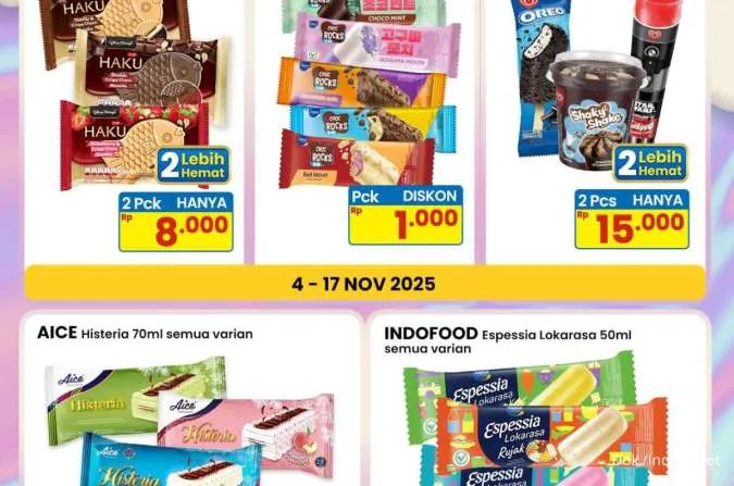 Promo Indomaret Ice Cream Fair November 2025, Aice Histeria Beli 2 Gratis 1