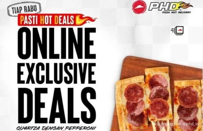 Rabu Hemat dengan Promo PHD Online Exclusive Deals, QU4RTZA Pizza Cuma Rp 89K